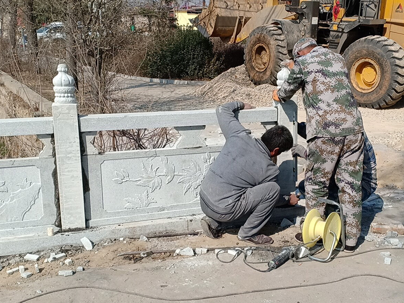 平邑孔庄镇石栏杆安装