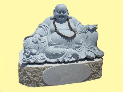 芝麻白弥勒佛人物雕塑